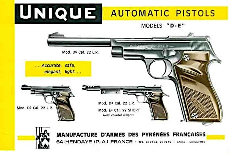 Unique Model D and E sporting pistol