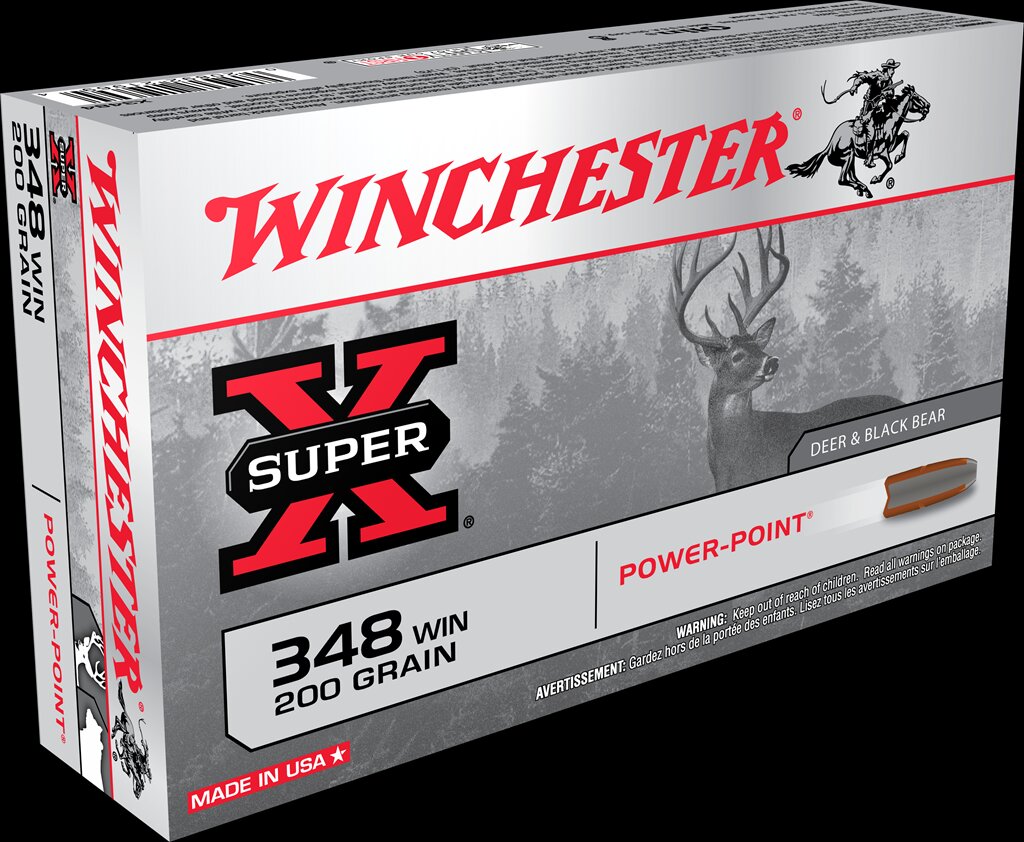 Winchester 348Win sporting rifle cartridge