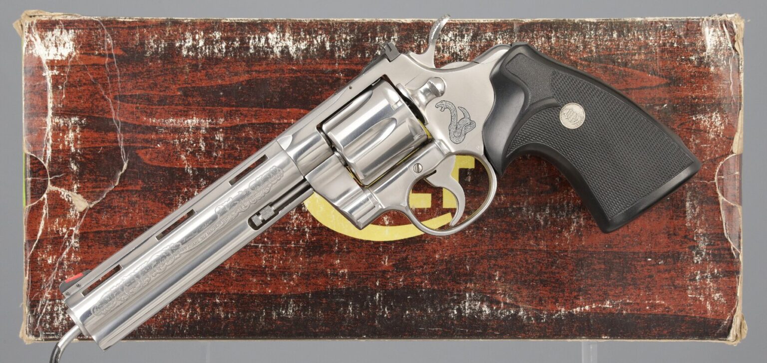 Silver Snake Python Colt Custom Shop Limited Edition Silver Snake Python Revolver - Revivaler
