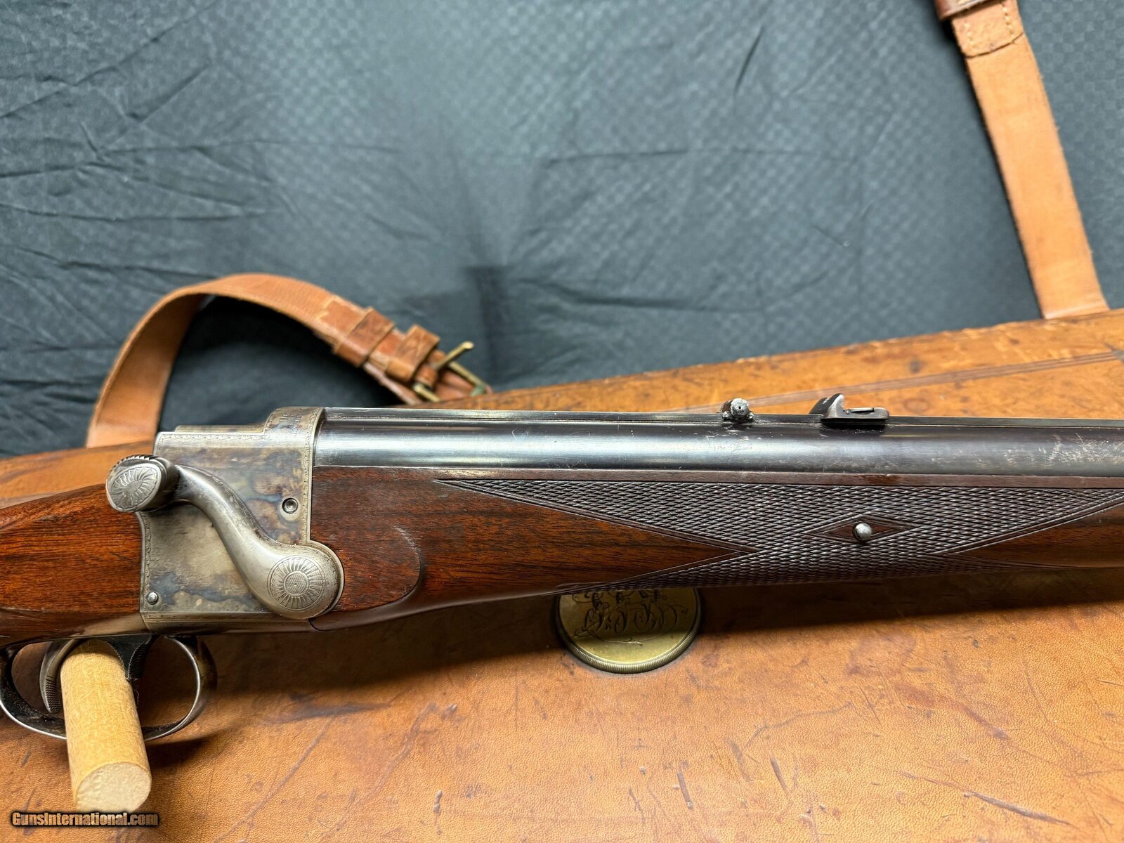 D and J Fraser Falling Block antique target rifle