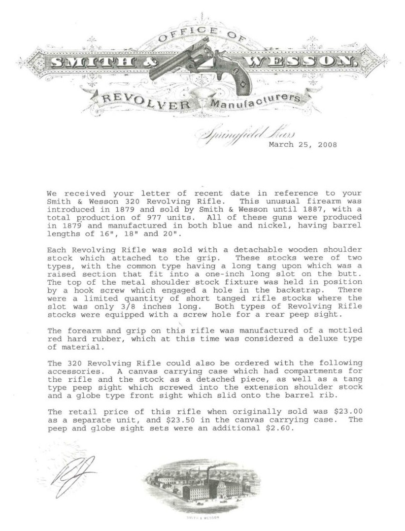 Smith and Wesson M320 Revolving Rifle