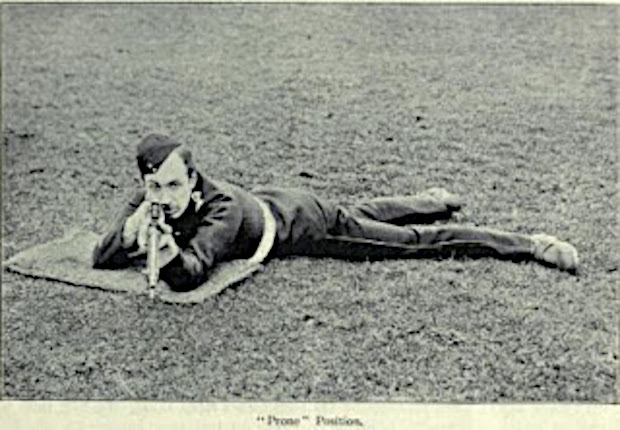 Rifle shooting prone position