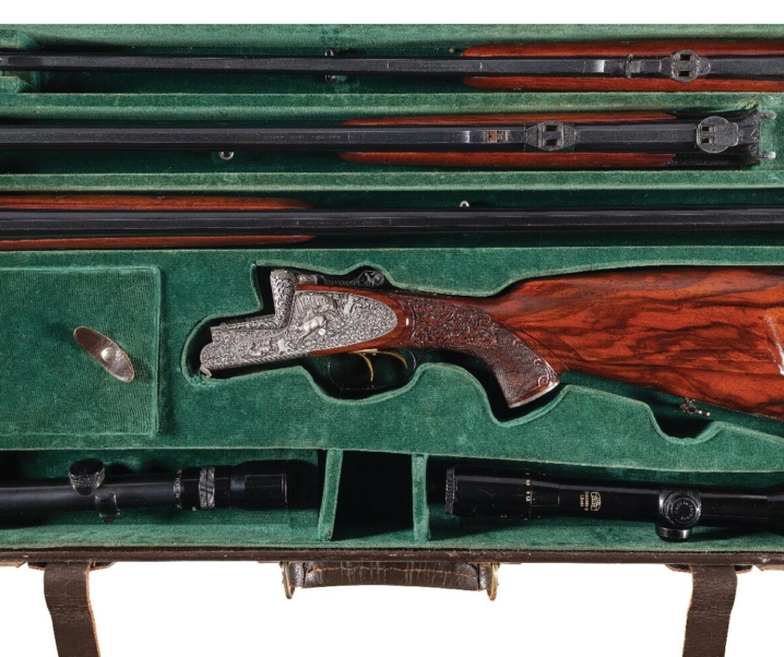 Josef Just Sidelock Over-Under Double Rifle and Shotgun Set